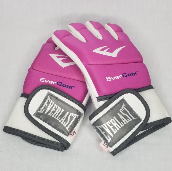 Everlast Evercool Kickboxing Gloves‎ 4oz Pink and White - Picture 1 of 11